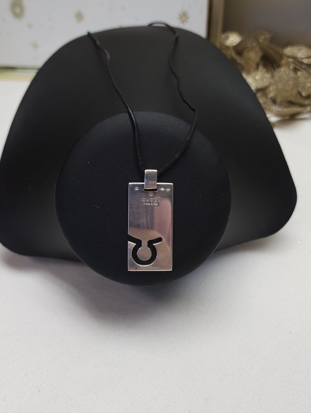 Authentic Gucci 925 Silver Taurus Necklace